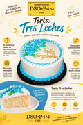 TORTA TRES LECHES - 20 PORCIONES